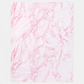 Roze marmer fleece deken (Voorkant)