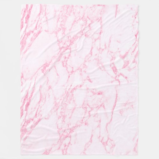 Roze marmer fleece deken (Voorkant)
