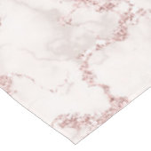 Roze Marmer Geometrisch Frame Trouw Monogram Tafelkleed (Gekanteld)