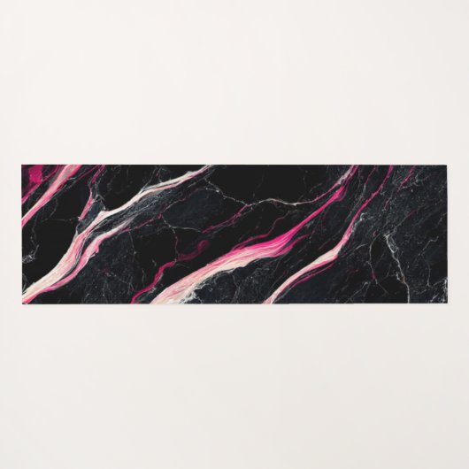 Roze marmer Glitter Yoga Mat (Achterkant (horizontaal))
