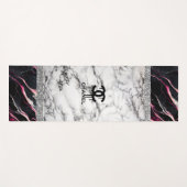 Roze marmer Glitter Yoga Mat (Voorkant (horizontaal))