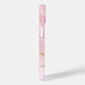 Roze marmer Gold Glitter Case-Mate iPhone Case (Achterkant / Rechts)