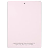 Roze marmer Gold Glitter Klembord (Achterkant)