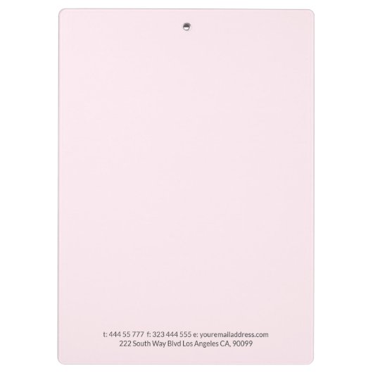 Roze marmer Gold Glitter Klembord (Achterkant)