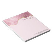 Roze marmer Gold Glitter Notitieblok (Schuin)