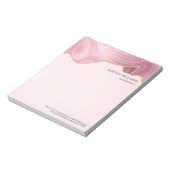 Roze marmer Gold Glitter Notitieblok (Linkerzijde)