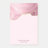 Roze marmer Gold Glitter Post-it® Notes (Voorkant)