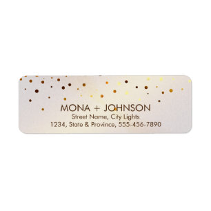 Roze marmer Gold Glitter Sparkle Confetti Stippen Etiket