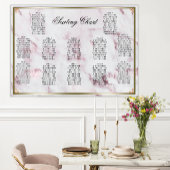 Roze marmer Golden Pearls Weddenschap Poster