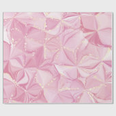 Roze Marmer Goud Geode Abstract Patroon Cadeaupapier (Vlak)