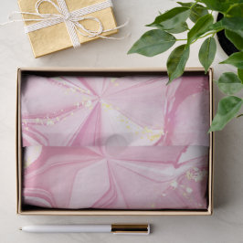 Roze Marmer Goud Geode Abstract Patroon Tissuepapier