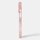 Roze Marmer Goud Glitter Abstract Patroon Case-Mate iPhone Case (Achterkant / Links)