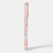 Roze Marmer Goud Glitter Abstract Patroon Case-Mate iPhone Case (Achterkant / Rechts)