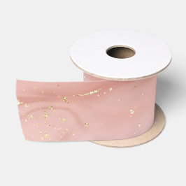 Roze Marmer Goud Glitter Abstract Patroon Satijnen Lint