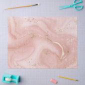 Roze Marmer Goud Glitter Abstract Patroon Tissuepapier (Craft)