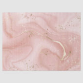 Roze Marmer Goud Glitter Abstract Patroon Tissuepapier (Voorkant)