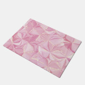 Roze Marmer Gouden Geode Abstract Patroon Deurmat (Schuin)