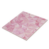 Roze Marmer Gouden Geode Abstract Patroon Tegeltje (Zijkant)