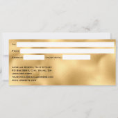 Roze marmer & gouden glitters cadeaubon kaart (Achterkant)