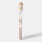 Roze Marmer Gouden Glitters Case-Mate iPhone Case (Achterkant / Rechts)