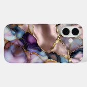 Roze Marmer Gouden Hoestel Luxe Abstract Case-Mate iPhone Case (Achterkant (horizontaal))