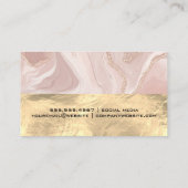 Roze marmer | Goudolie Visitekaartje (Achterkant)