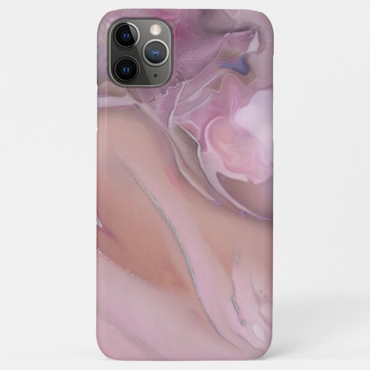 Roze Marmer Hoesje-Mate iPhone Case (Achterkant)