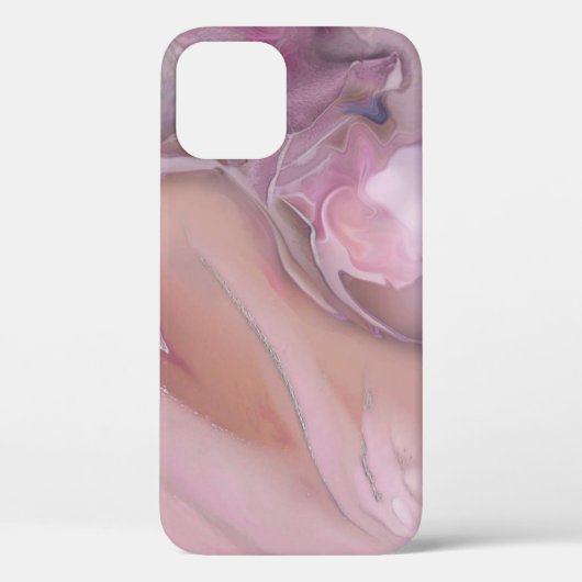 Roze Marmer Hoesje-Mate iPhone Case (Achterkant)