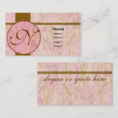 Roze marmer Inlay Visitekaartje (Voorkant / Achterkant)