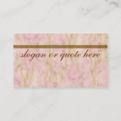 Roze marmer Inlay Visitekaartje (Achterkant)