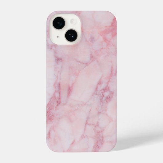 Roze marmer iPhone hoesje (Achterkant)