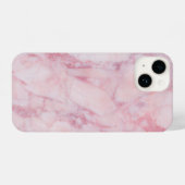 Roze marmer iPhone hoesje (Achterkant horizontaal)