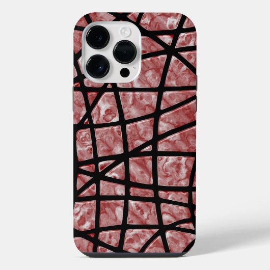 Roze marmer iPhone hoesje (Achterkant)