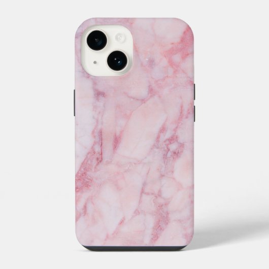 Roze marmer iPhone hoesje (Achterkant)