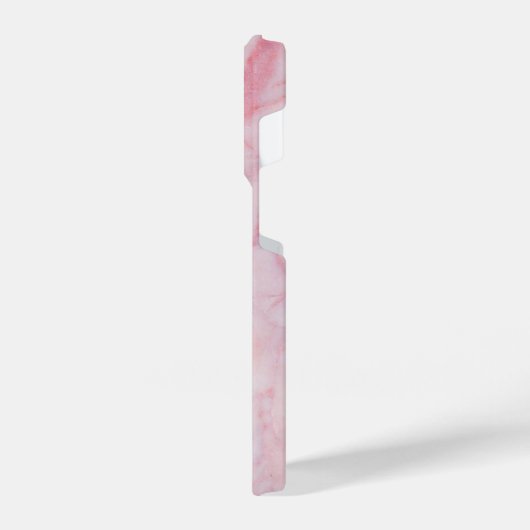 Roze marmer iPhone hoesje (Linkerkant)