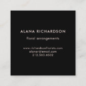 Roze marmer, kijk met zwart vierkante visitekaartje (Achterkant)