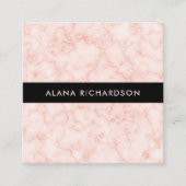 Roze marmer, kijk met zwart vierkante visitekaartje (Voorkant)