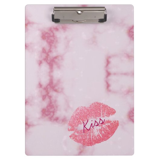 Roze marmer klembord (Voorkant)