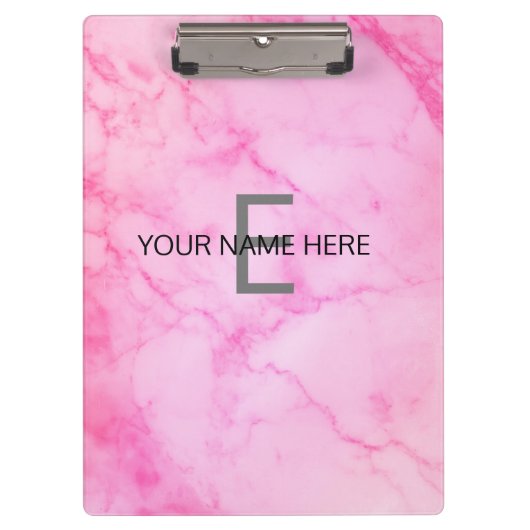 Roze marmer klembord (Voorkant)