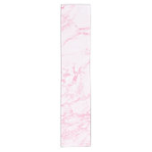 Roze marmer korte tafelloper (Voorkant)