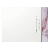 Roze marmer-laptop notitieblok (Voorkant)