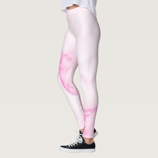Roze marmer-Leggings Leggings (Links)