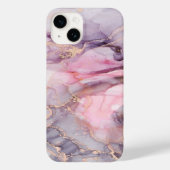 Roze Marmer Leuke Elegante Grijs Case-Mate iPhone Case (Achterkant)
