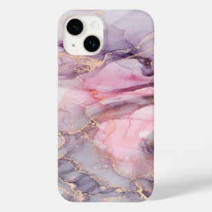 Roze Marmer Leuke Elegante Grijs Case-Mate iPhone 14 Hoesje