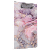 Roze Marmer Leuke Elegante Grijs Klembord (Rechts)