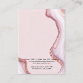 Roze marmer Logo Ketting Bracelet Display Card Visitekaartje (Achterkant)