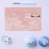 Roze marmer Makeup Eyes Lashes DL 3 bijsluiter Flyer (Enkel)