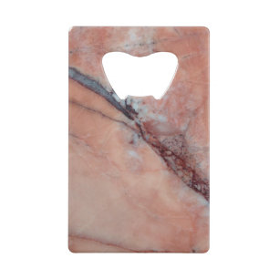 Roze Marmer met Gebrek Creditkaart Flessenopener