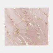 Roze marmer met gouden aderen fleece deken (Voorkant (Horizontaal))