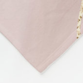 Roze marmer met gouden aderen fleece deken (Hoek)